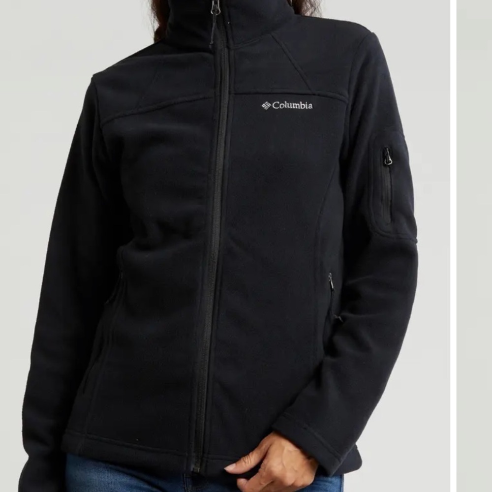 Columbia Women's Black Fleece Jacket cool intervention medium $65 M - Picture 3 of 4